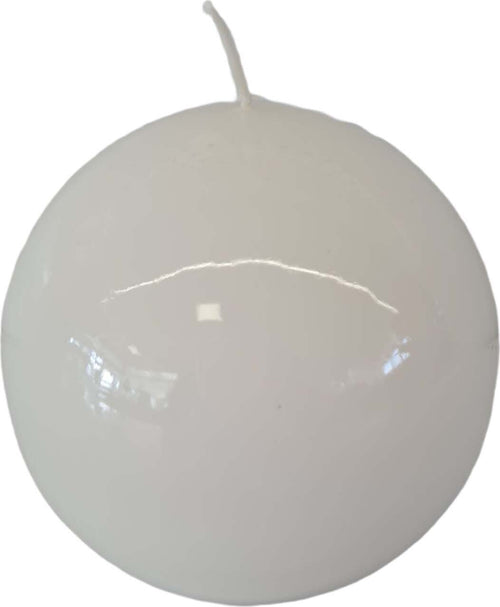 Candela palla in cera laccata ø 10 cm decorazione luminosa ambiente. Casa e cucina/Decorazioni per interni/Candele e portacandele/Candele/Lumini La Zappa - Altamura, Commerciovirtuoso.it