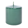 Candela cilindrica a cera Verde Foresta decorazione da interno ed esterno