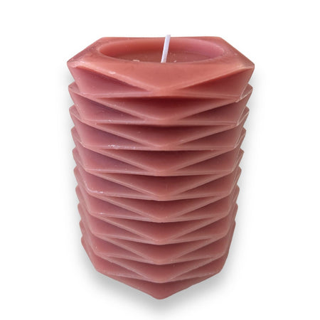 Candela moderna in cera "Pillar" decorazione luminosa per ambienti