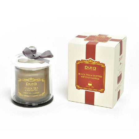 Candela profumata con campana in vetro per ambienti