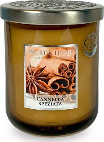 Candela Profumata Heart & Home HHEDS02 Candela in Cera di soia e Cannella Speziata - 115g Profuma Ambienti Candela Tiziana non solo gioielli - Civitanova Marche, Commerciovirtuoso.it