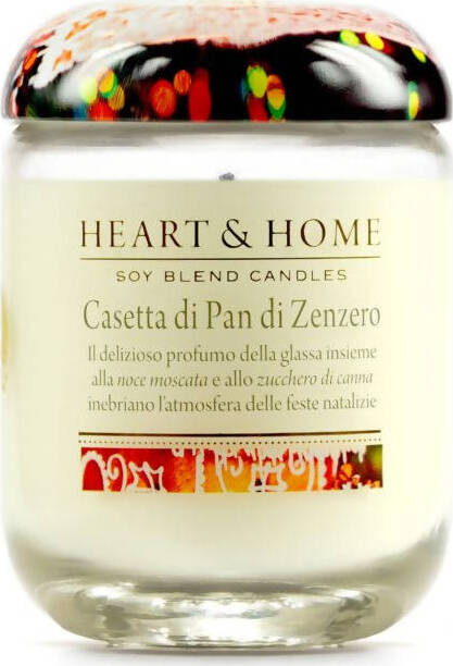 Candela Profumata Heart&Home in Cera di Soia “Casetta di Pan di Zenzero” 115 gr Profumazioni per Ambienti Candela Profumata Tiziana non solo gioielli - Civitanova Marche, Commerciovirtuoso.it