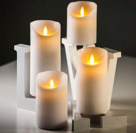 Candela Rustic a led effetto fiamma, decorazione da interni per centrotavola Casa e cucina/Decorazioni per interni/Candele e portacandele/Candele/Candele a colonna Decor Space - Altamura, Commerciovirtuoso.it