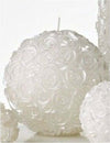 Candela Sferica Sfera Bianca Con Roselline Rose Lumino Decorazione Casa Casa e cucina/Decorazioni per interni/Candele e portacandele/Candele/Candele a colonna Trade Shop italia - Napoli, Commerciovirtuoso.it