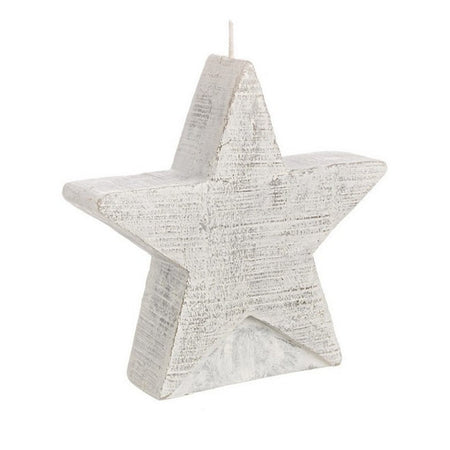 Candela Stella "Astro Bianco" decorazione natalizia h 15 cm