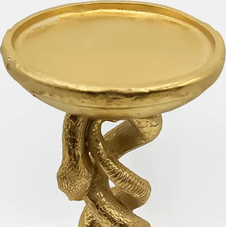 Candelabri Snake Dorati 100% Ceramica 21cm Coppia Di Candelabri Casa e cucina/Decorazioni per interni/Candele e portacandele/Portacandele/Candelabri Leclaf - Napoli, Commerciovirtuoso.it
