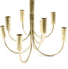 Candelabro da appoggio con 9 fuochi, in metallo, color oro, 31 x 38 x 38 cm Casa e cucina/Decorazioni per interni/Candele e portacandele/Candele/Candele a colonna MagiediNatale.it - Altamura, Commerciovirtuoso.it