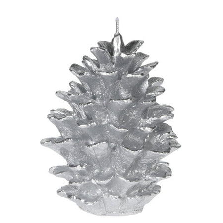 Candela a Pigna decorazione natalizia per centri tavola e ingresso h 13 cm