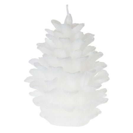 Candela a Pigna decorazione natalizia per centri tavola e ingresso h 13 cm