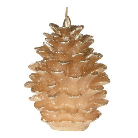 Candela a Pigna decorazione natalizia per centri tavola e ingresso h 13 cm