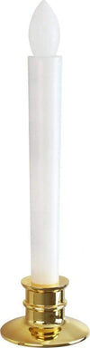 Candele Senza Fiamma a LED Da Finestra Con Telecomando e Timer Coniche Alimentate A Batteria Con Portacandele Dorati Kit da 6 pz + 1 Telecomando