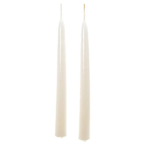 Coppia candele di natale a stelo lucide decorazione natalizia