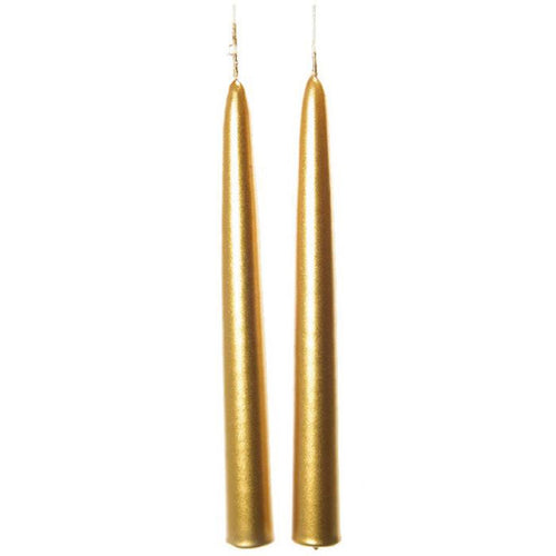 Coppia candele di natale a stelo lucide decorazione natalizia