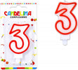 Candelina Candela Numero 3 Compleanno Bianca Bordo Rosso Candeline Torta Per Festa Casa, arredamento e bricolage > Prodotti per Feste Trade Shop italia - Napoli, Commerciovirtuoso.it