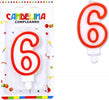 Candelina Candela Numero 6 Compleanno Bianca Bordo Rosso Candeline Torta Party Casa, arredamento e bricolage > Prodotti per Feste Trade Shop italia - Napoli, Commerciovirtuoso.it