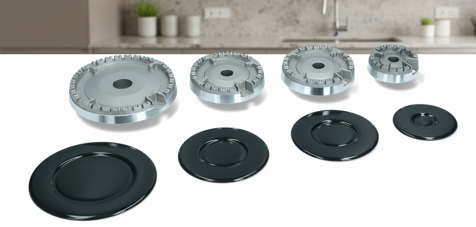 CANDY HOOVER SERIE 4 BRUCIATORI + PIATTELLI 4 FUOCHI CUCINA GAS PIANO COTTURA