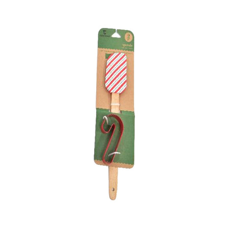 Set spatola in silicone con manico in legno e formina per biscotti