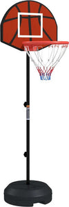 Canestro-Basket-con-Bersaglio-Freccette-2-in-1,-in-Acciaio-e-PE,-38.5x48.5x179-cm,-Nero-e-Marrone-GT7A61-054V00BKGT7