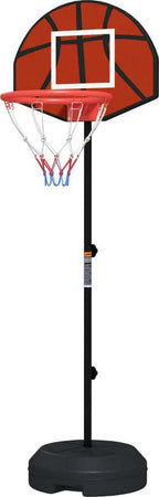 Canestro-Basket-con-Bersaglio-Freccette-2-in-1,-in-Acciaio-e-PE,-38.5x48.5x179-cm,-Nero-e-Marrone-GT7A61-054V00BKGT7
