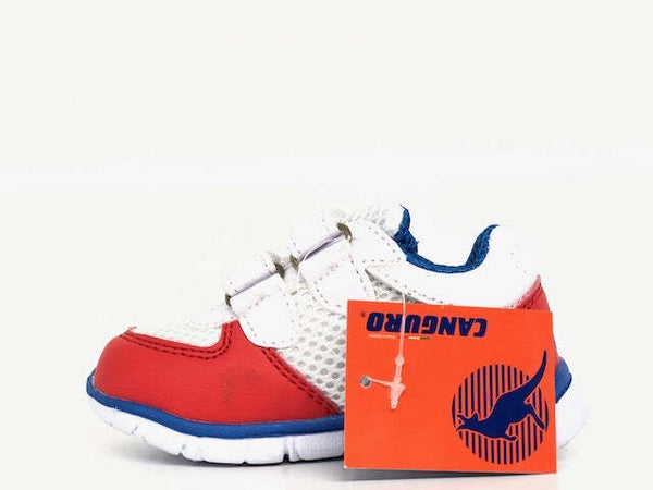 CANGURO Sneaker bimbo rossa verde bianca e blu