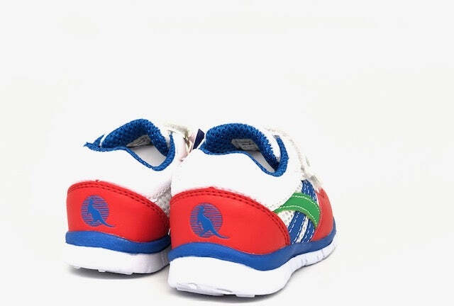CANGURO Sneaker bimbo rossa verde bianca e blu