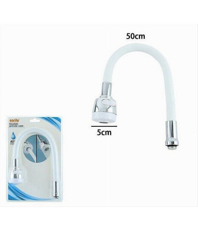 Canna Ricambio Miscelatore Rompigetto Rubinetto Cucina Flessibile Bianco 87508