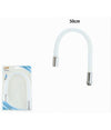 Canna Ricambio Tubo Flessibile Per Rubinetto Lavello Da Cucina Bianco 50cm 87505