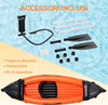 Canoa-Gonfiabile-2-Posti-in-PVC-con-2-Remi-in-Alluminio-e-Accessori,-Arancione-TG8A31-007TG8