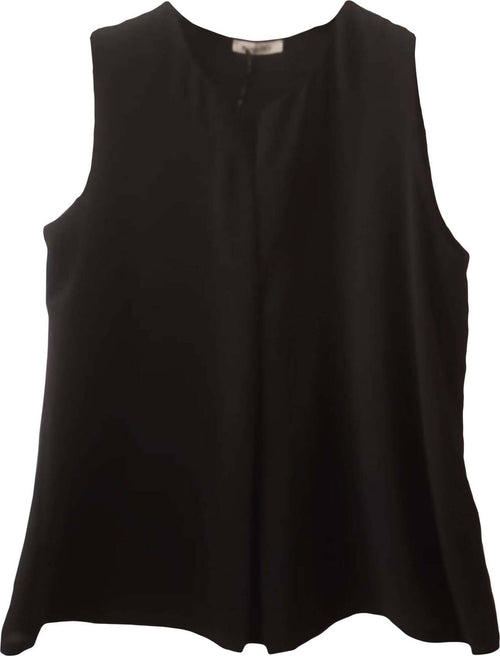 ROMI'-HO Canotta Donna Nera Elegante Camicia Senza Maniche Top Nero Made in Italy ART. D1510U top donna L'Orchidea - Siderno, Commerciovirtuoso.it