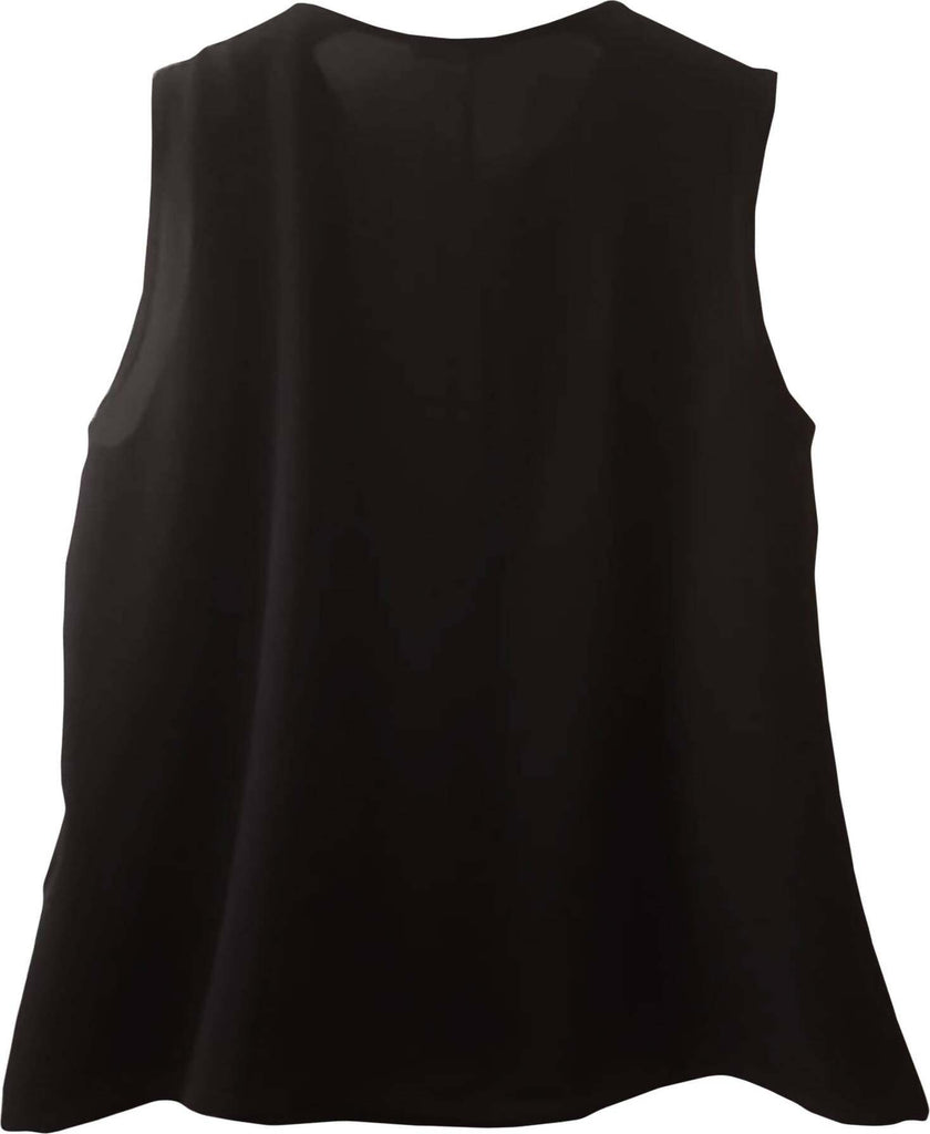 Canotta Donna Nera Elegante Camicia Senza Maniche Top Nero
