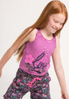 Canotta Estiva Bambina Viola Stampata 100% Cotone con Pizzo Canottiera Estate Bimba Rosa Ricamata Fashion Casual Fuchsia t-shirt bambina/ragazza Piccole Canaglie - Tropea, Commerciovirtuoso.it