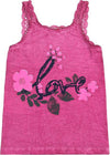 Canotta Estiva Bambina Viola Stampata 100% Cotone con Pizzo Canottiera Estate Bimba Rosa Ricamata Fashion Casual Fuchsia t-shirt bambina/ragazza Piccole Canaglie - Tropea, Commerciovirtuoso.it