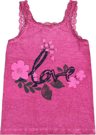 Canotta Estiva Bambina Viola Stampata 100% Cotone con Pizzo Canottiera Estate Bimba Rosa Ricamata Fashion Casual Fuchsia t-shirt bambina/ragazza Piccole Canaglie - Tropea, Commerciovirtuoso.it