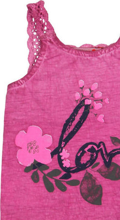 Canotta Estiva Bambina Viola Stampata 100% Cotone con Pizzo Canottiera Estate Bimba Rosa Ricamata Fashion Casual Fuchsia t-shirt bambina/ragazza Piccole Canaglie - Tropea, Commerciovirtuoso.it