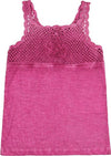 Canotta Estiva Bambina Viola Stampata 100% Cotone con Pizzo Canottiera Estate Bimba Rosa Ricamata Fashion Casual Fuchsia t-shirt bambina/ragazza Piccole Canaglie - Tropea, Commerciovirtuoso.it