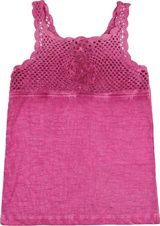 Canotta Estiva Bambina Viola Stampata 100% Cotone con Pizzo Canottiera Estate Bimba Rosa Ricamata Fashion Casual Fuchsia t-shirt bambina/ragazza Piccole Canaglie - Tropea, Commerciovirtuoso.it