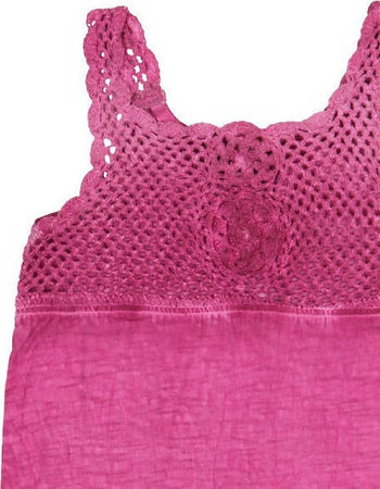 Canotta Estiva Bambina Viola Stampata 100% Cotone con Pizzo Canottiera Estate Bimba Rosa Ricamata Fashion Casual Fuchsia t-shirt bambina/ragazza Piccole Canaglie - Tropea, Commerciovirtuoso.it