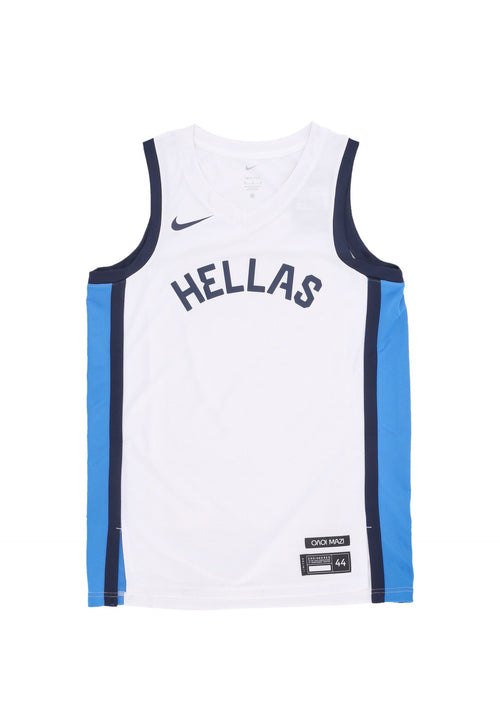 Nike Canotta Basket Uomo Limited Home Jersey Team Greece White/lt Photo Blue da uomo