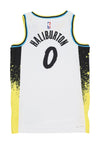 NIKE NBA Canotta Basket Uomo Nba Dri Fit Swingman Jersey No 0 Tyrese Haliburton Indpac White/original Team Colors da uomo