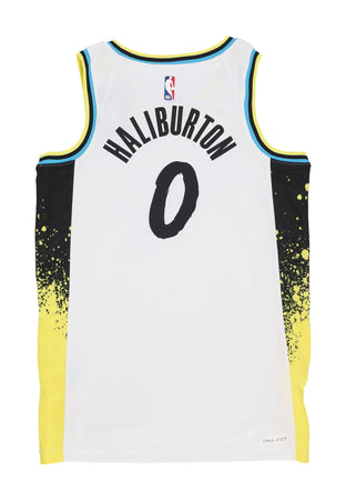 NIKE NBA Canotta Basket Uomo Nba Dri Fit Swingman Jersey No 0 Tyrese Haliburton Indpac White/original Team Colors da uomo