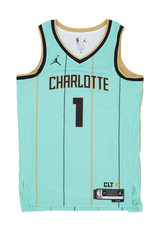 JORDAN NBA Canotta Basket Uomo Nba Dri Fit Swingman Jersey No 1 Lamelo Ball Chahor Mint da uomo