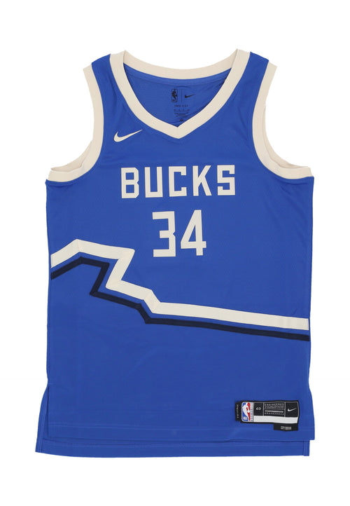 NIKE NBA Canotta Basket Uomo Nba Dri Fit Swingman Jersey No 34 Giannis Antetokounmpo Milbuc Game Royal da uomo