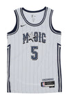 NIKE NBA Canotta Basket Uomo Nba Dri Fit Swingman Jersey No 5 Paolo Banchero Orlmag Pure Platinum da uomo