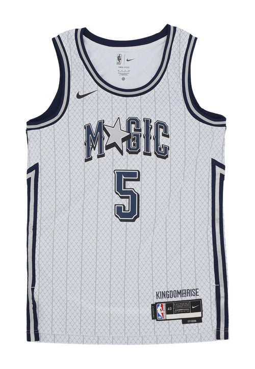 NIKE NBA Canotta Basket Uomo Nba Dri Fit Swingman Jersey No 5 Paolo Banchero Orlmag Pure Platinum da uomo