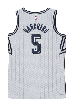 NIKE NBA Canotta Basket Uomo Nba Dri Fit Swingman Jersey No 5 Paolo Banchero Orlmag Pure Platinum da uomo