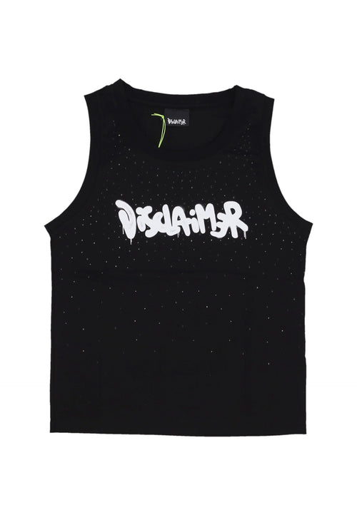 DISCLAIMER Canotta Donna W Logo Tank Black da donna