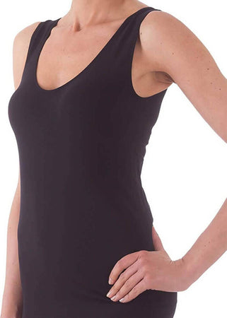 Bellissima Canottiera Donna Spalla Larga Made in Italy Canotta Nera Senza Cuciture Maglia Intima Tinta Unita ART. 053 canotta donna L'Orchidea - Siderno, Commerciovirtuoso.it