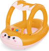 Canotto-Canottino-Volpe-Gonfiabile-Bambini-Con-Parasole-Mare-Piscina-85x58cm-34168