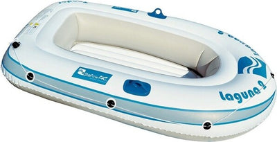Canotto-Gonfiabile-198-X-117-Cm-Laguna-2-Posti-Mare-Fiume-Bianco-Azzurro