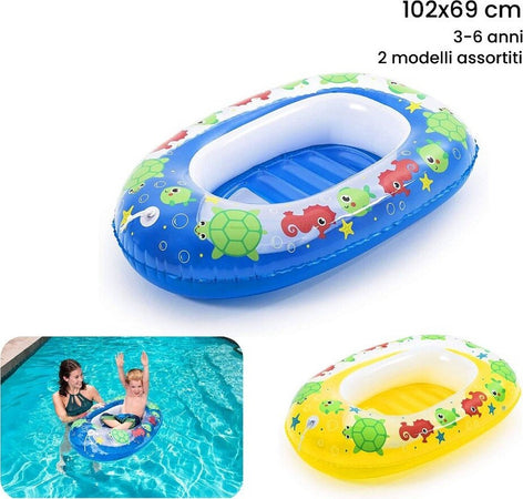 Canotto Gonfiabile Per Bambini 3-6 Anni 102x69cm Mare Balena 2 Colori Ass. 34037 Giochi e giocattoli/Sport e giochi all'aperto/Giochi aquatici e piscine per bambini/Canotti e gonfiabili galleggianti Trade Shop italia - Napoli, Commerciovirtuoso.it